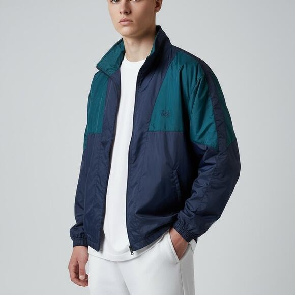 USA Olympics JCPenney Full Zip Windbreaker Jacket NWT Vintage Men's Sz M 90s - Picture 1 of 8